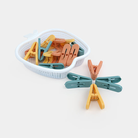 Plastic Laundry Clips with Storage Basket