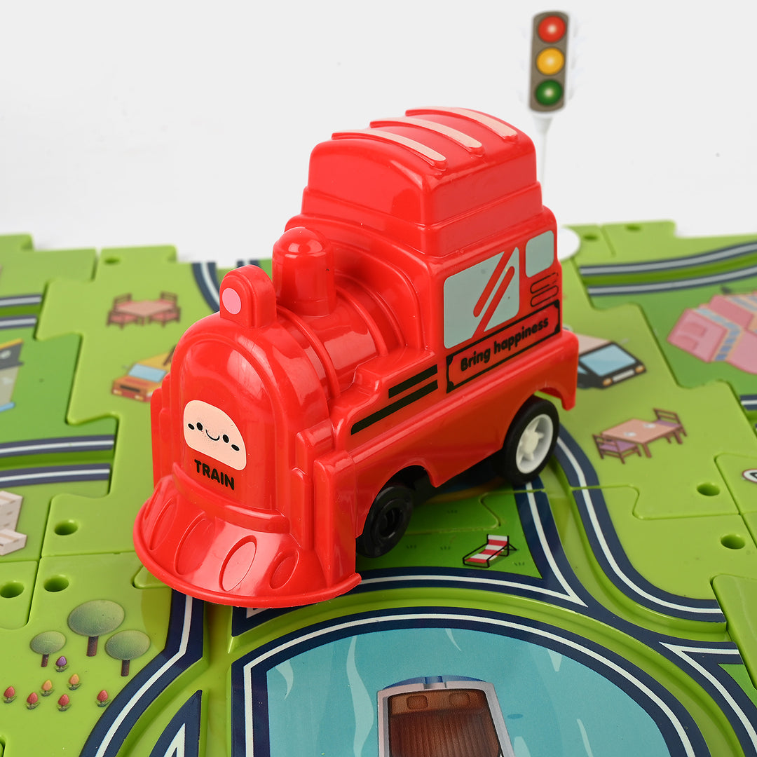 Rail Car Track Set Educational Toy For Kids