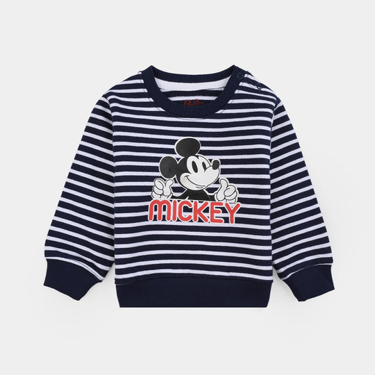 Infant Boys Jersey/Terry Sweatshirt - Navy