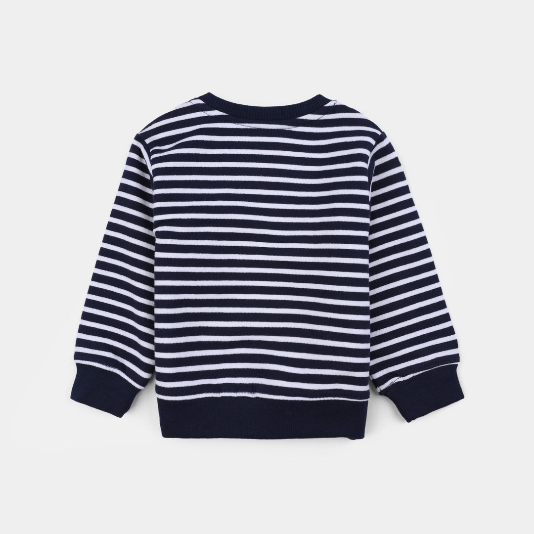 Infant Boys Jersey/Terry Sweatshirt - Navy