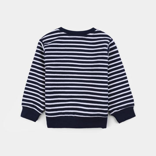 Infant Boys Jersey/Terry Sweatshirt - Navy