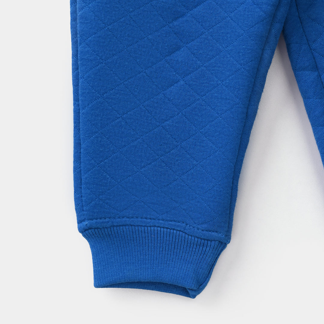 Infant Boys Quilted Knitted Suit Dino-BLUE