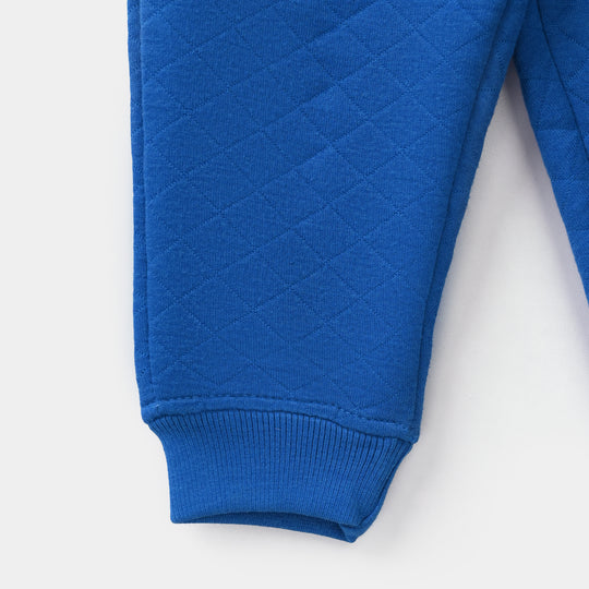 Infant Boys Quilted Knitted Suit Dino-BLUE