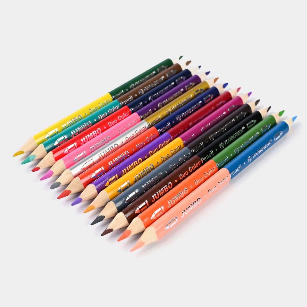 Double Sided Color Pencil Jumbo 12*24 For Kids