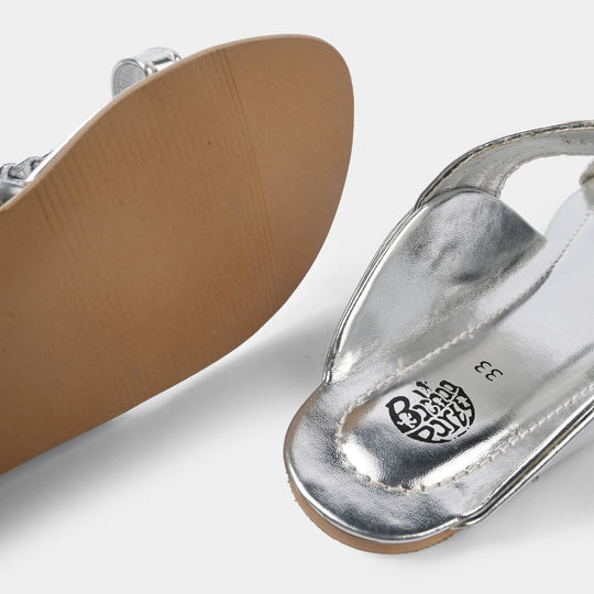 Girls Kolhapuri AS-007-SILVER