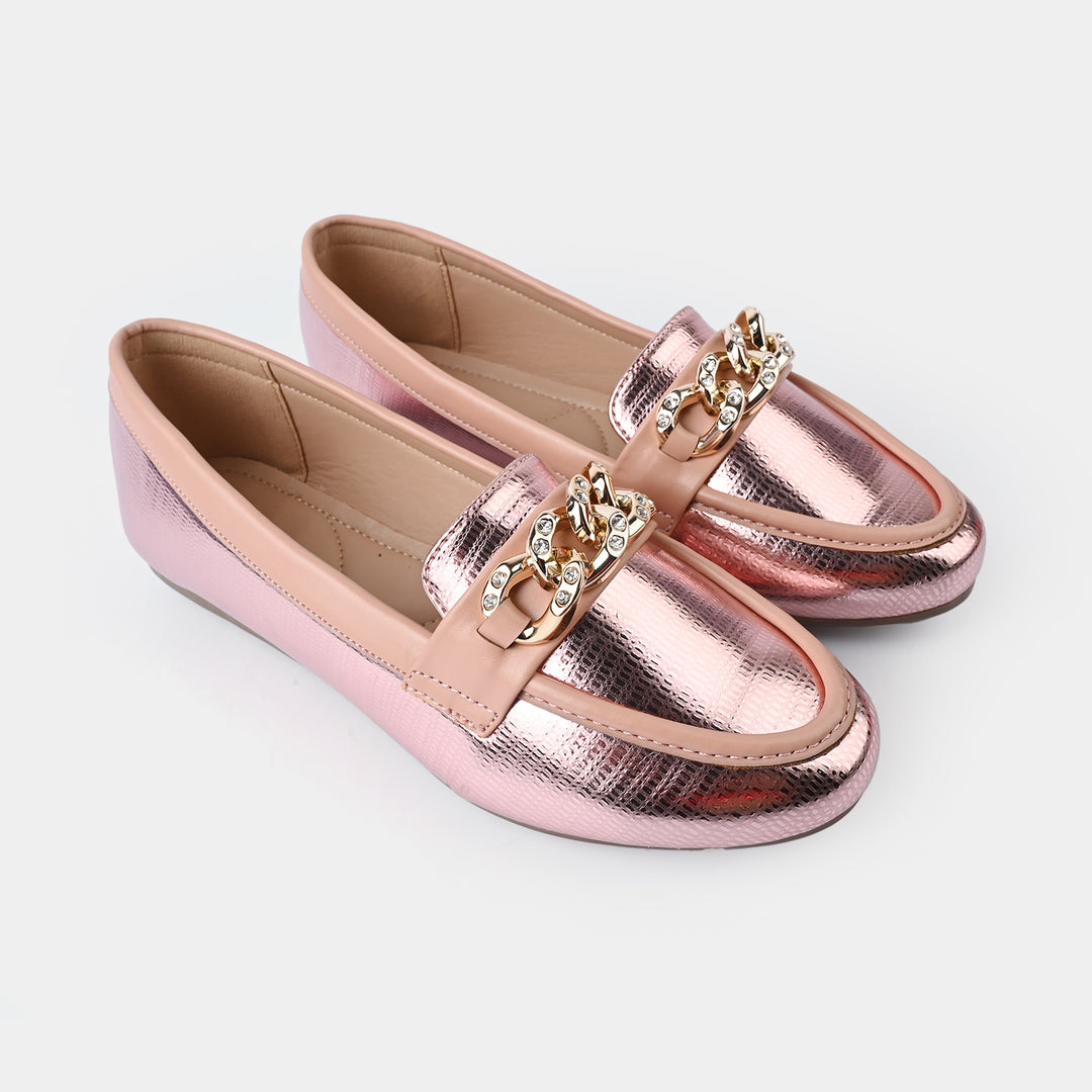 Teens Girls Loafers OS-09-Peach