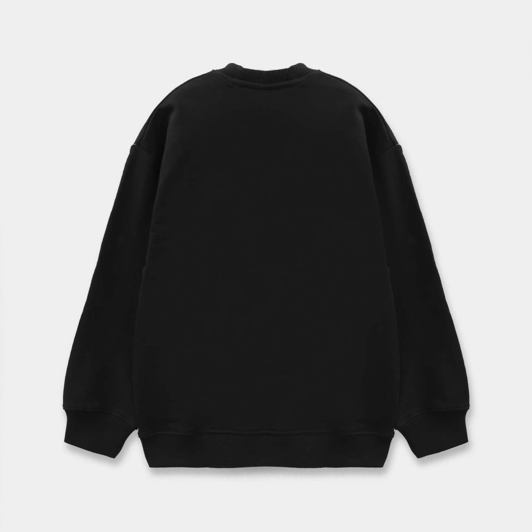 Boys Cotton Terry Sweatshirt-BLACK