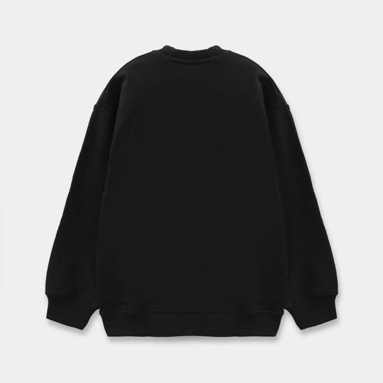 Boys Cotton Terry Sweatshirt-BLACK