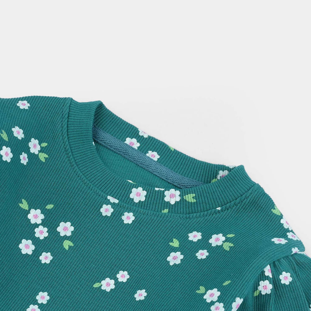 Infant Girls Rib T-Shirt - Green