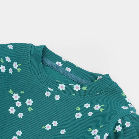 Infant Girls Rib T-Shirt - Green