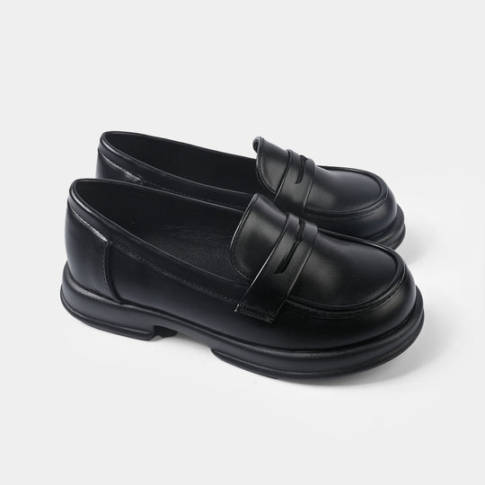 Girls Loafer 128-6-BLACK