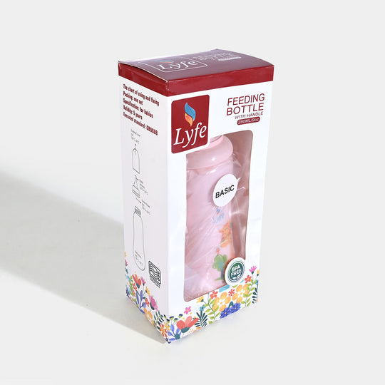 Lyfe Baby Plastic Feeding Bottle 9Oz |280ml |Basic Pink