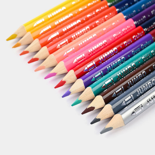 Double Sided Color Pencil Jumbo 12*24 For Kids