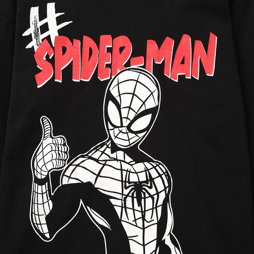 Boys Jersey/Terry T-Shirt-BLACK