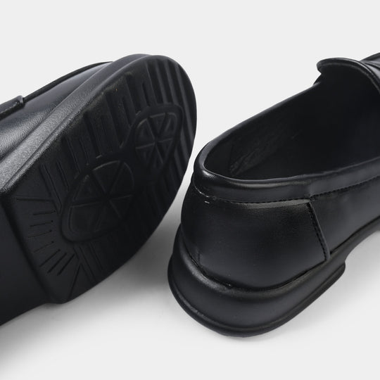 Girls Loafer 128-6-BLACK