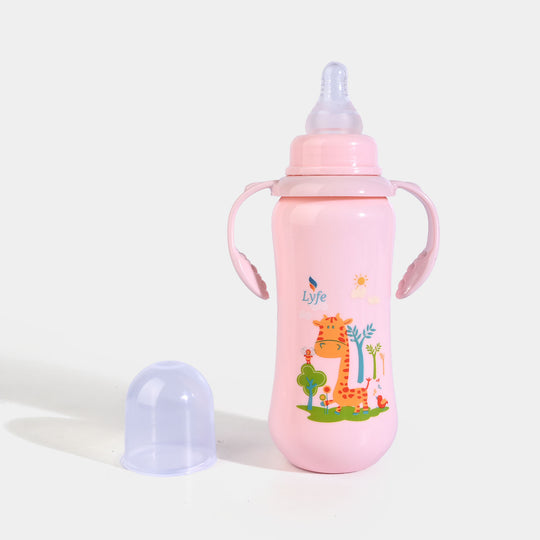 Lyfe Baby Plastic Feeding Bottle 9Oz |280ml |Basic Pink