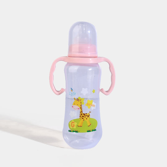 Lyfe Baby Plastic Feeding Bottle 9Oz |280ml |Natural Pink