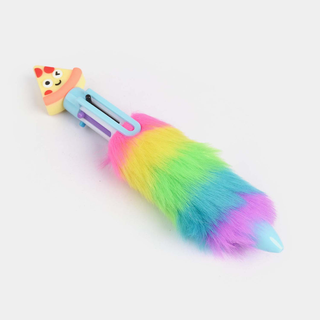 6-in-1 Character Fur Ballpoint Pen