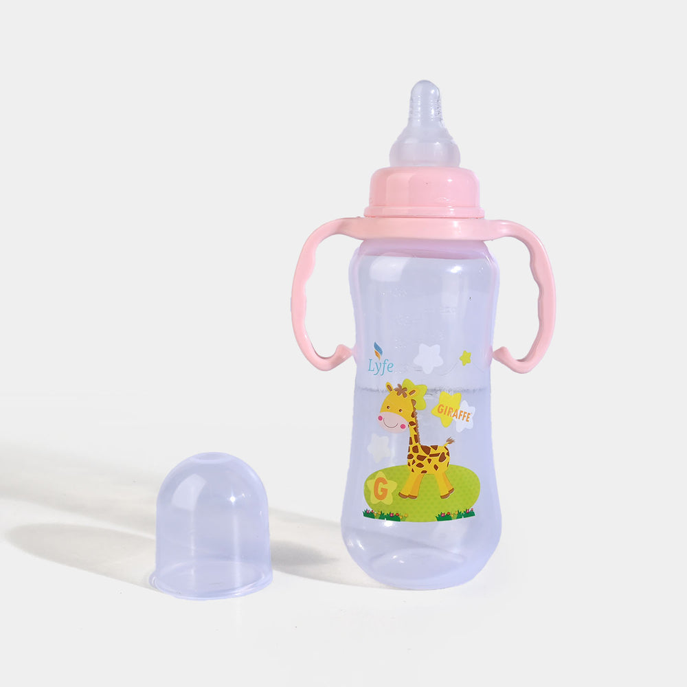 Lyfe Baby Plastic Feeding Bottle 9Oz |280ml |Natural Pink