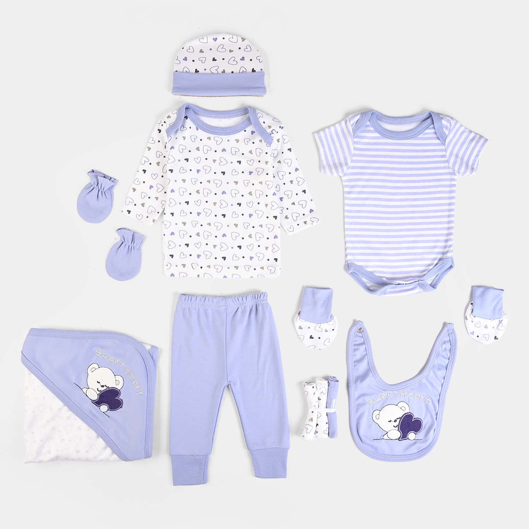 Baby Infant Starter Set 11 Pcs Heart-Purple