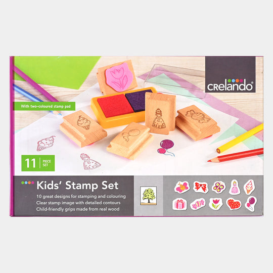 Kids Wood Stamp Set For Kids