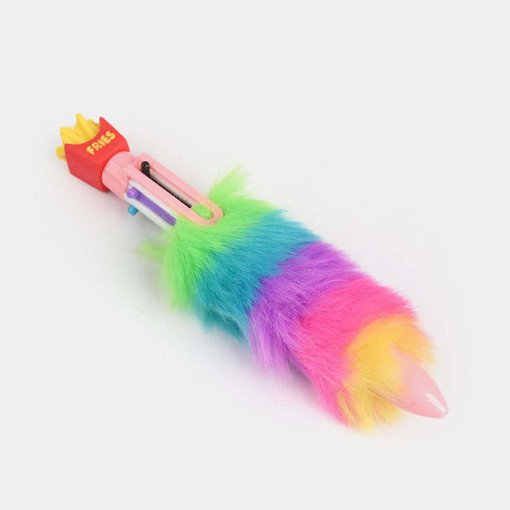 6-in-1 Character Fur Ballpoint Pen