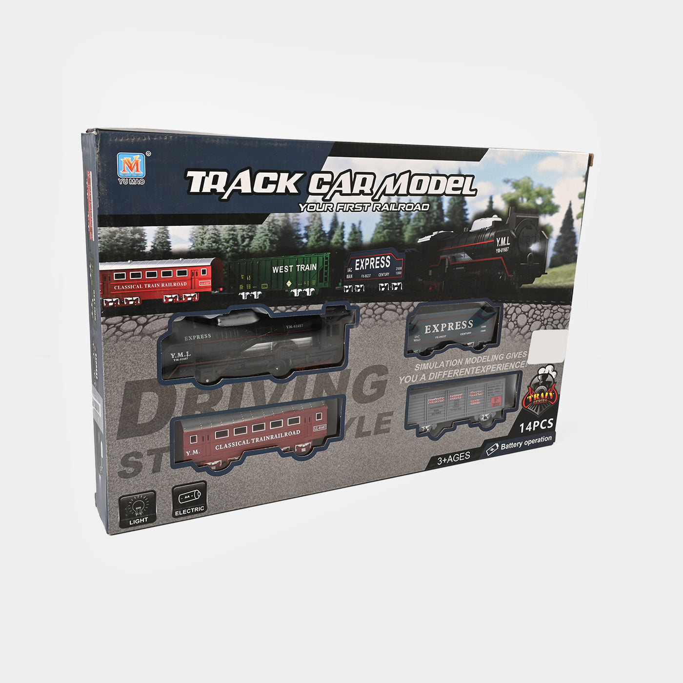 CLASSIC TRAIN SET WITH TRACK FOR KIDS