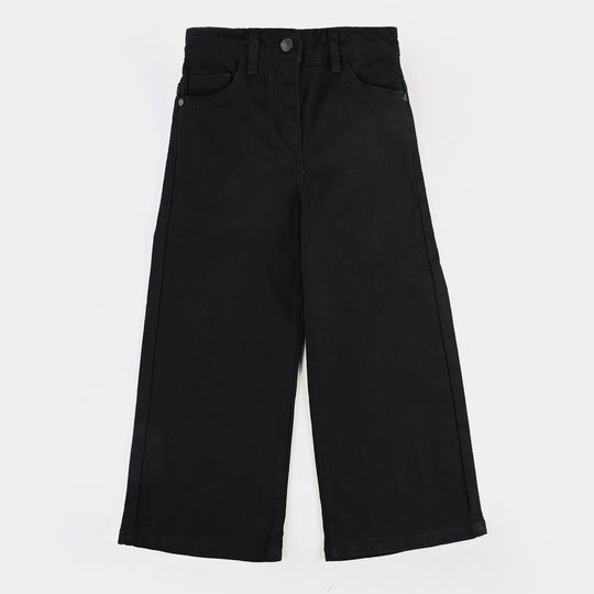 Girls Pant Basic Culotte-BLACK