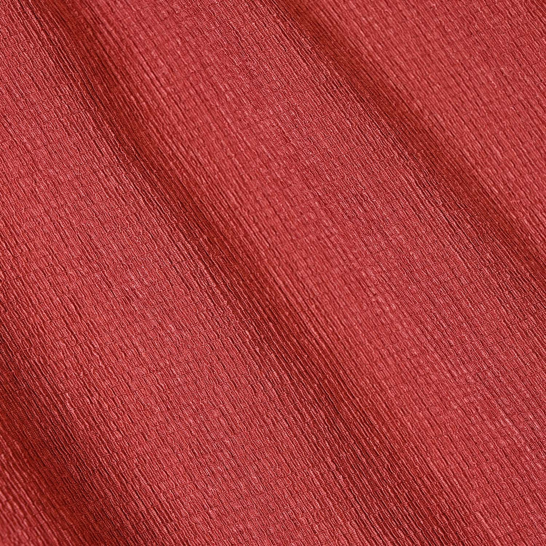 Girls Poly Crinkle Casual Frock Wave-Red