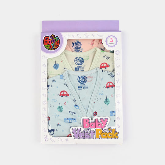 Pack Of 3 Infant Baby Unisex Cotton Vest Sando Set