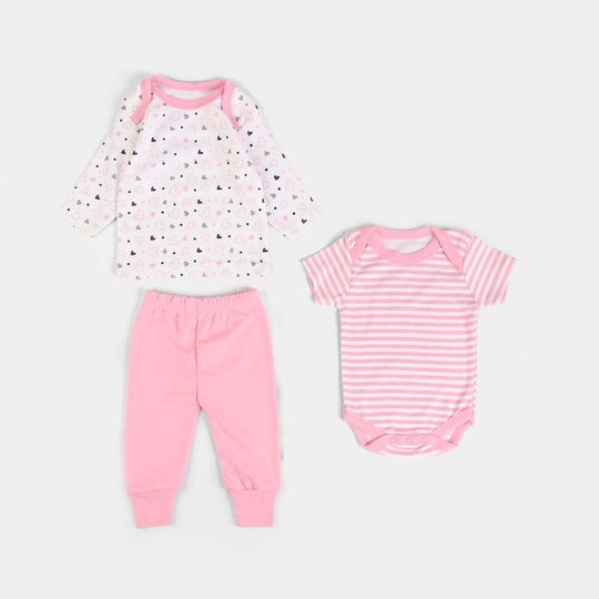 Baby Infant Starter Set 11 Pcs Heart-Light Pink