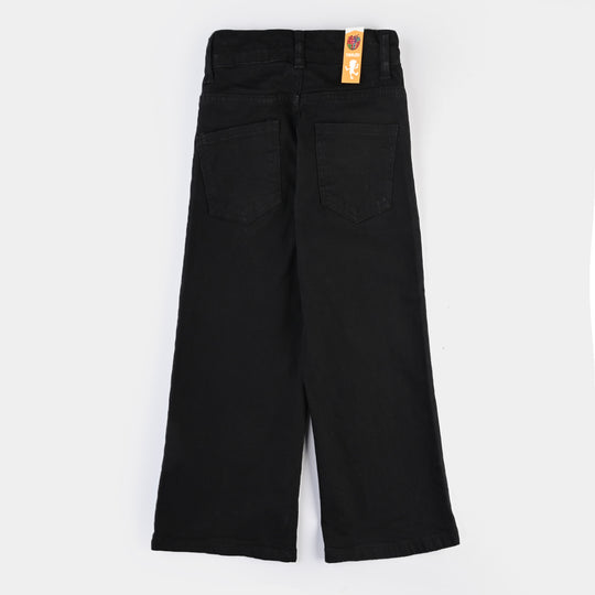 Girls Pant Basic Culotte-BLACK