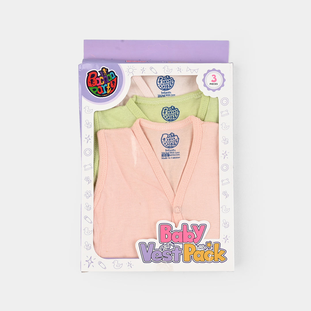 Pack Of 3 Infant Baby Unisex Cotton Vest Sando Set
