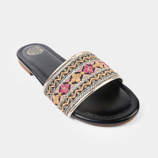 Girls Slipper TA-001-BLACK