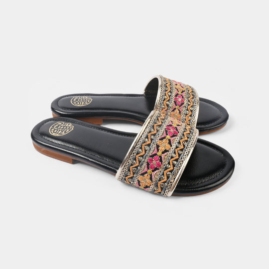 Girls Slipper TA-001-BLACK