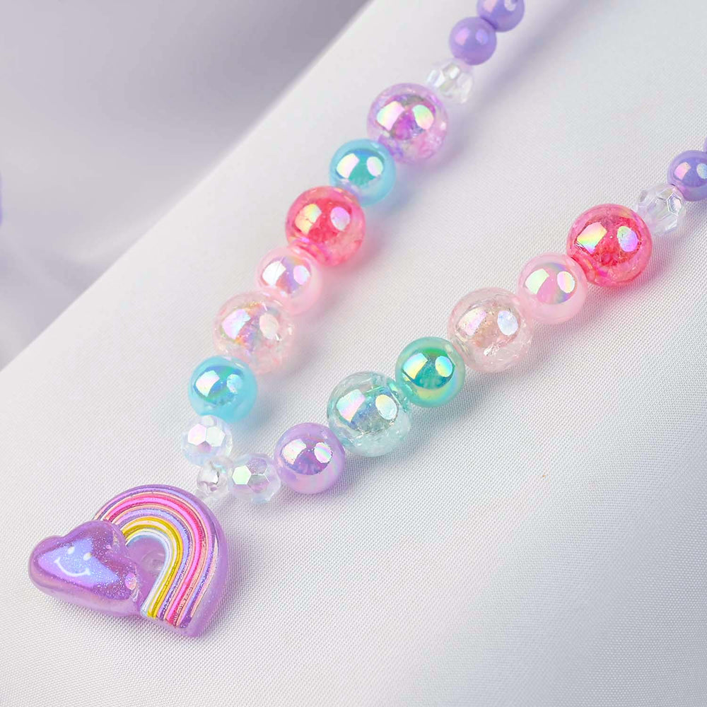 GIRLS CHARM BEADED NECKLACE & BRACELET