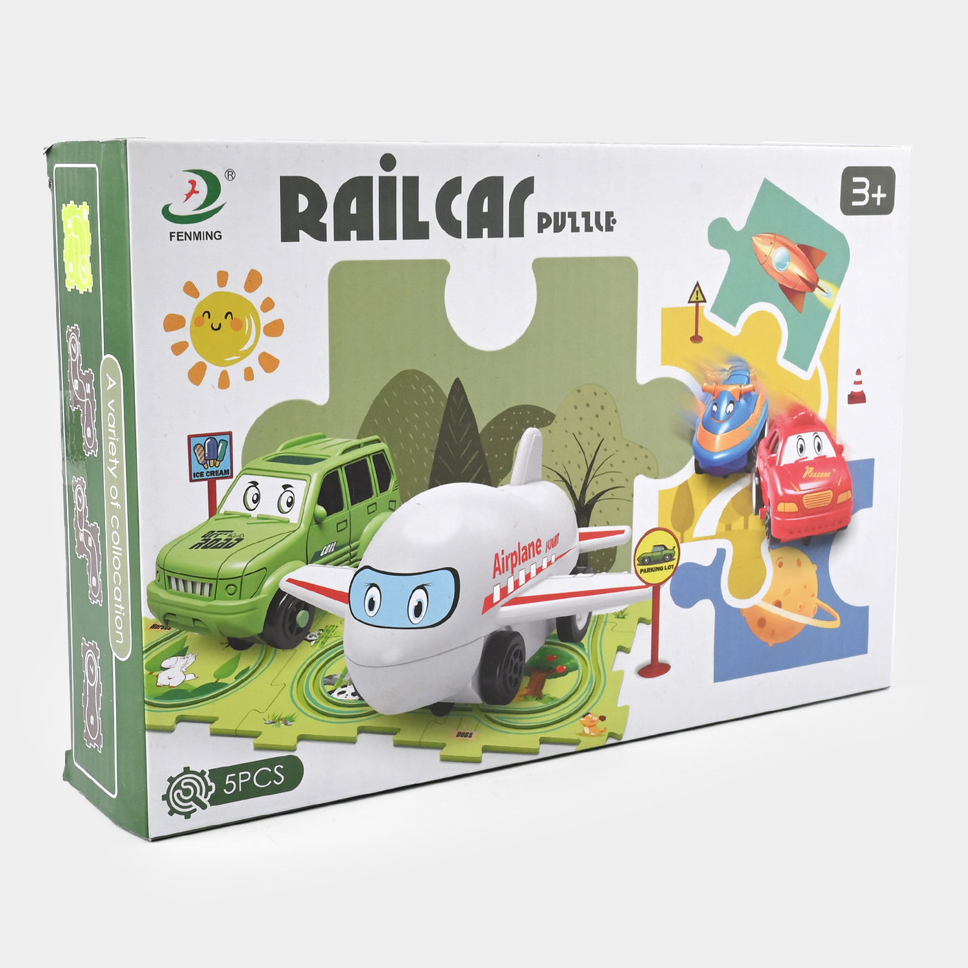 Rail Car Track Set Educational Toy For Kids