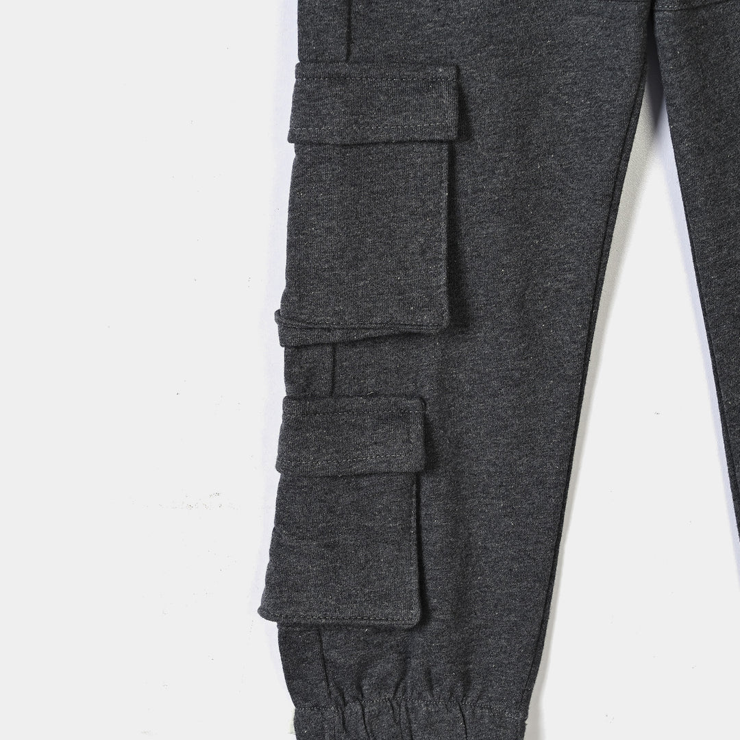 Boys Cotton Terry Pyjama Explore-D Grey