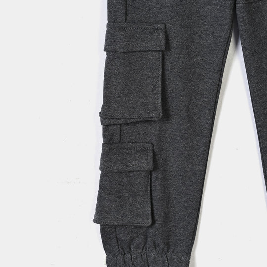 Boys Cotton Terry Pyjama Explore-D Grey