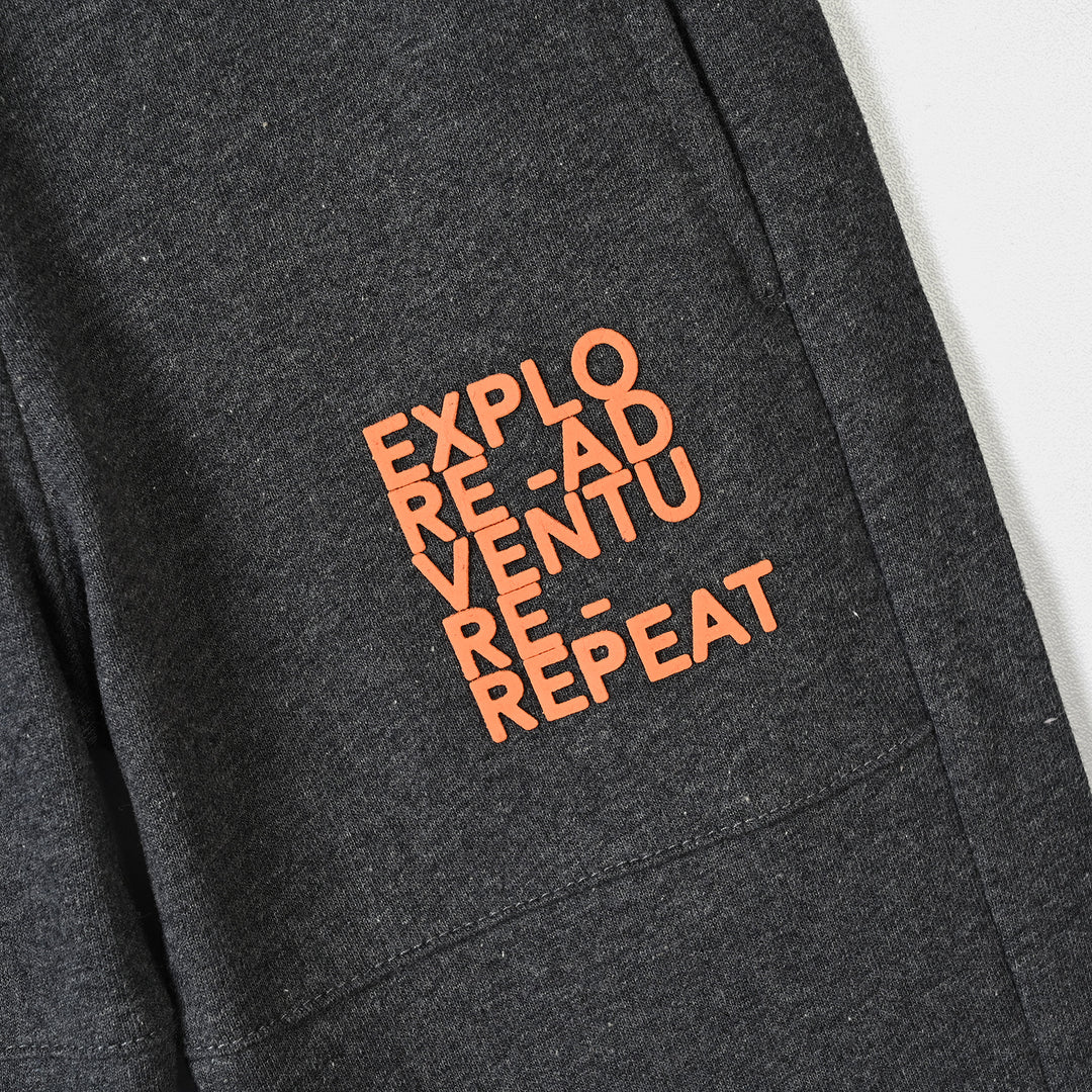 Boys Cotton Terry Pyjama Explore-D Grey