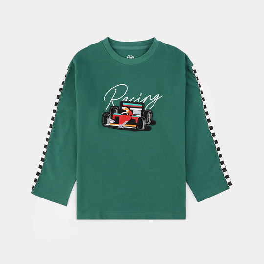 Boys Jumbo Pique T-Shirt F/S Racing-Green