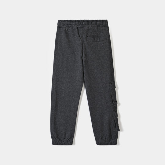 Boys Cotton Terry Pyjama Explore-D Grey