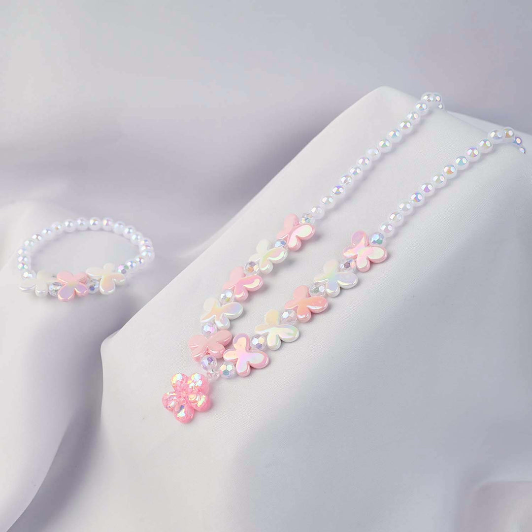 GIRLS CHARM BEADED NECKLACE & BRACELET