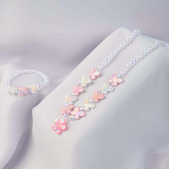GIRLS CHARM BEADED NECKLACE & BRACELET