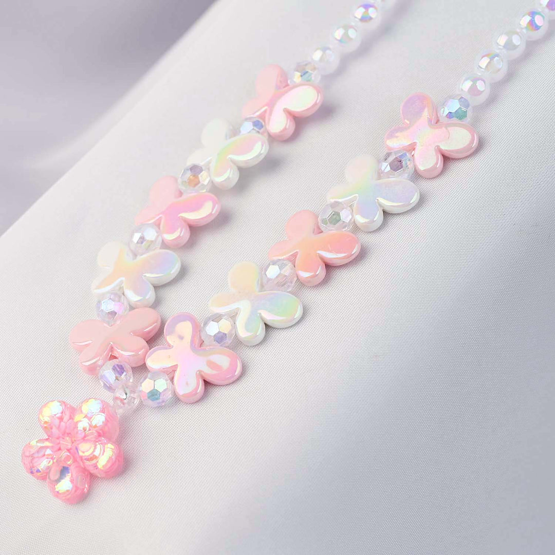 GIRLS CHARM BEADED NECKLACE & BRACELET