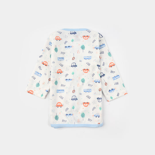 Baby Shirt 1Pc Car Blue