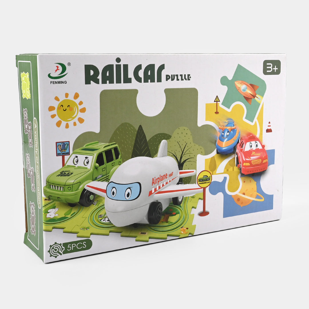 Rail Car Track Set Educational Toy For Kids