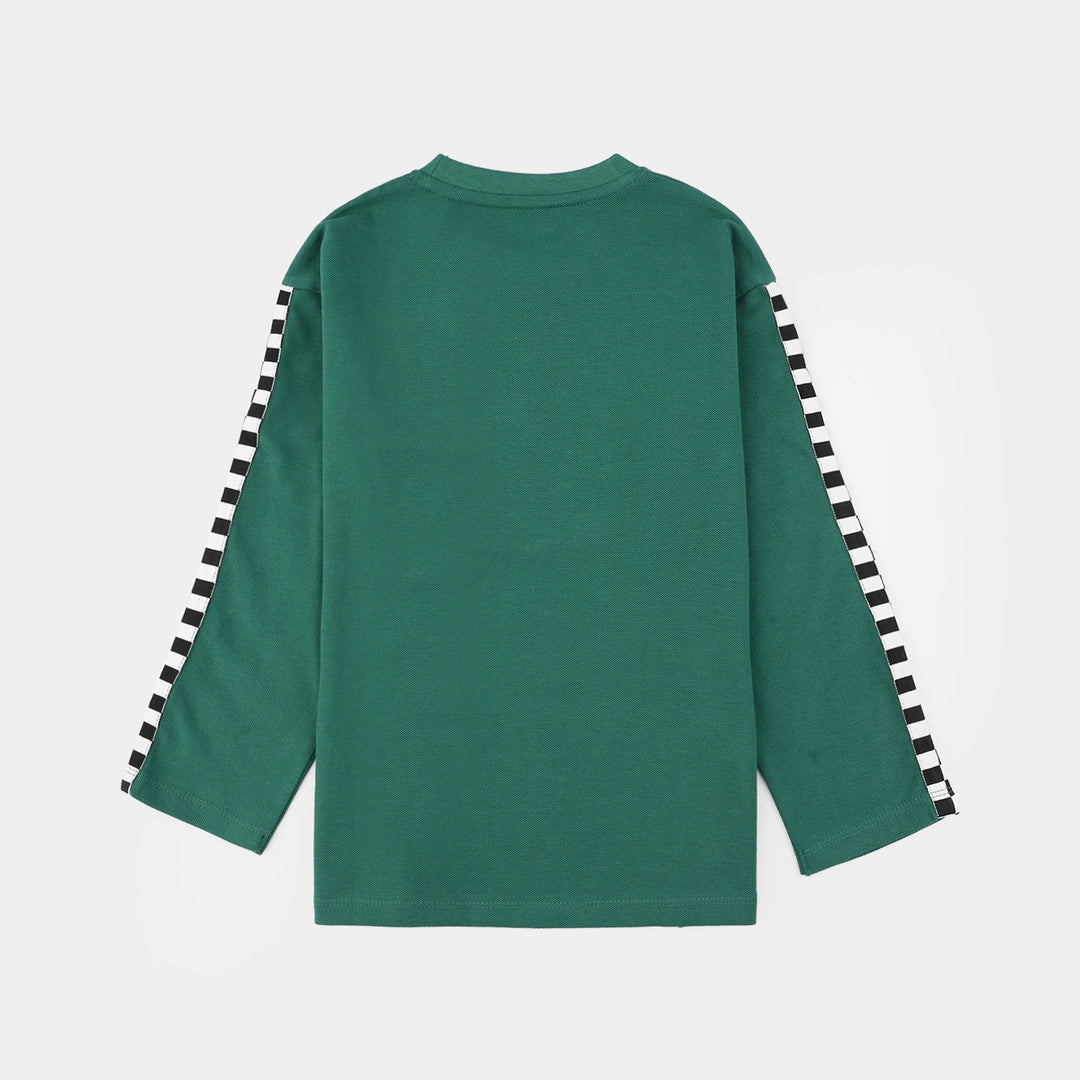 Boys Jumbo Pique T-Shirt F/S Racing-Green