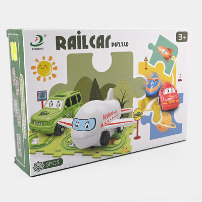 Rail Car Track Set Educational Toy For Kids