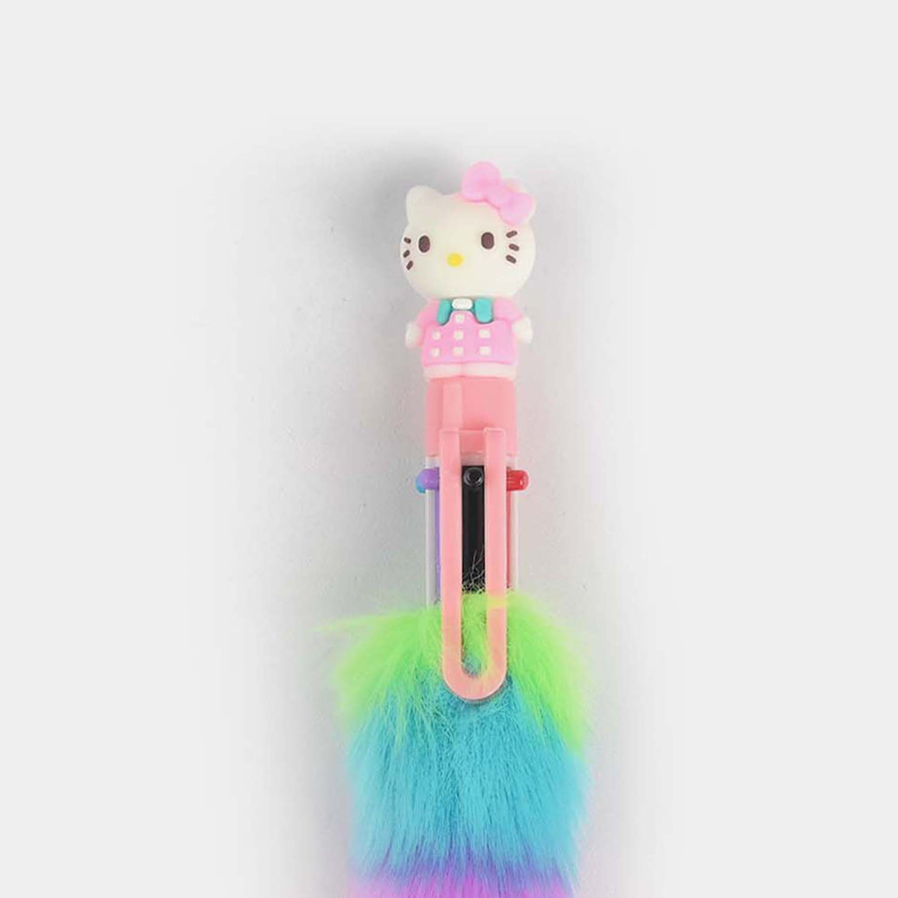 6-in-1 Character Fur Ballpoint Pen